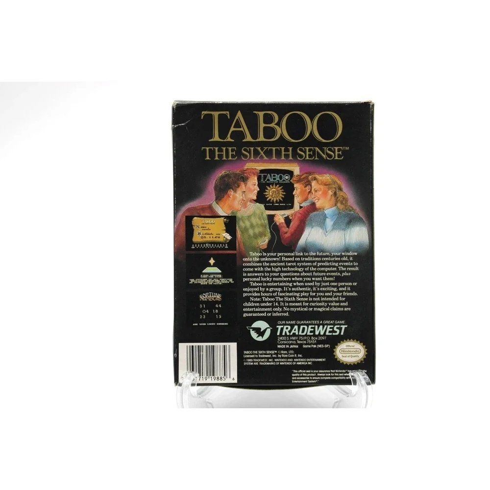 NES Taboo The Sixth Sense Nintendo *BOX/FOAM ONLY!* *NO GAME* Fast Shipping